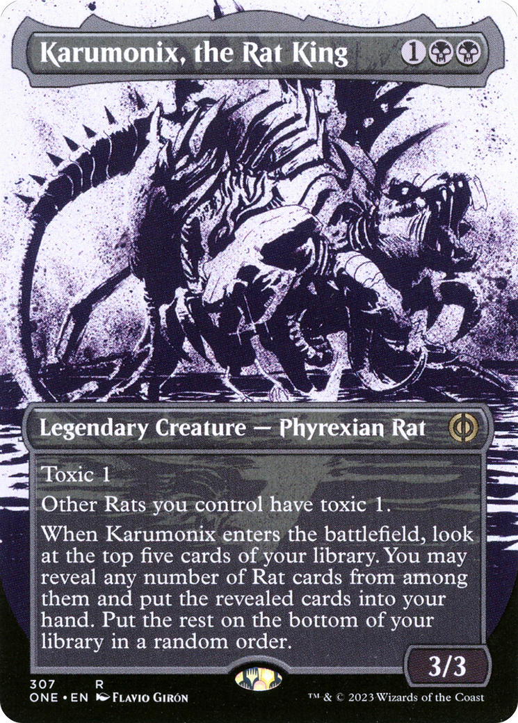 Karumonix, the Rat King (Borderless Ichor) [Phyrexia: All Will Be One] | The Time Vault CA