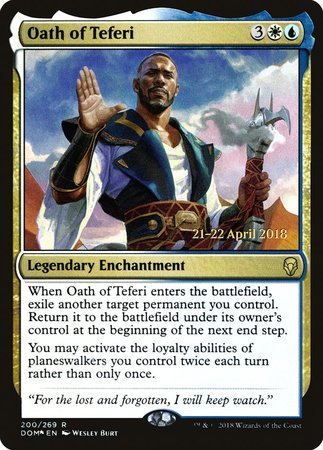 Oath of Teferi [Dominaria Promos] | The Time Vault CA