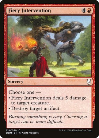 Fiery Intervention [Dominaria] | The Time Vault CA
