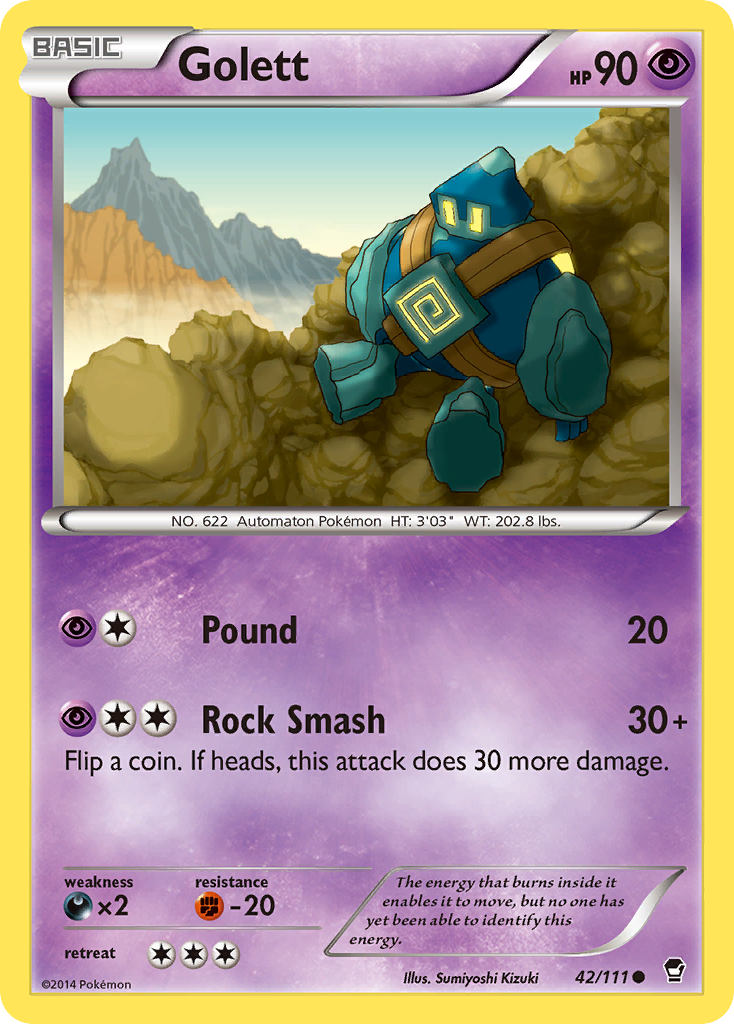 Golett (42/111) [XY: Furious Fists] | The Time Vault CA