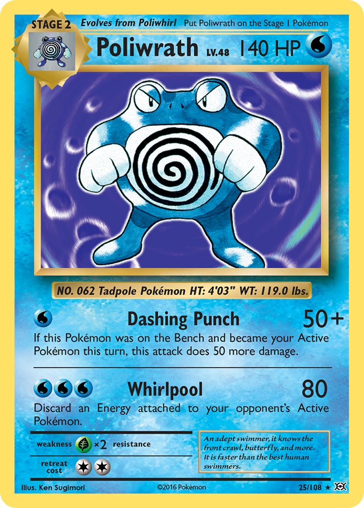 Poliwrath (25/108) (Theme Deck Exclusive) [XY: Evolutions] | The Time Vault CA