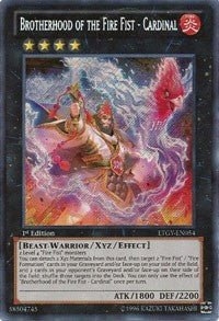 Brotherhood of the Fire Fist - Cardinal [LTGY-EN054] Secret Rare | The Time Vault CA