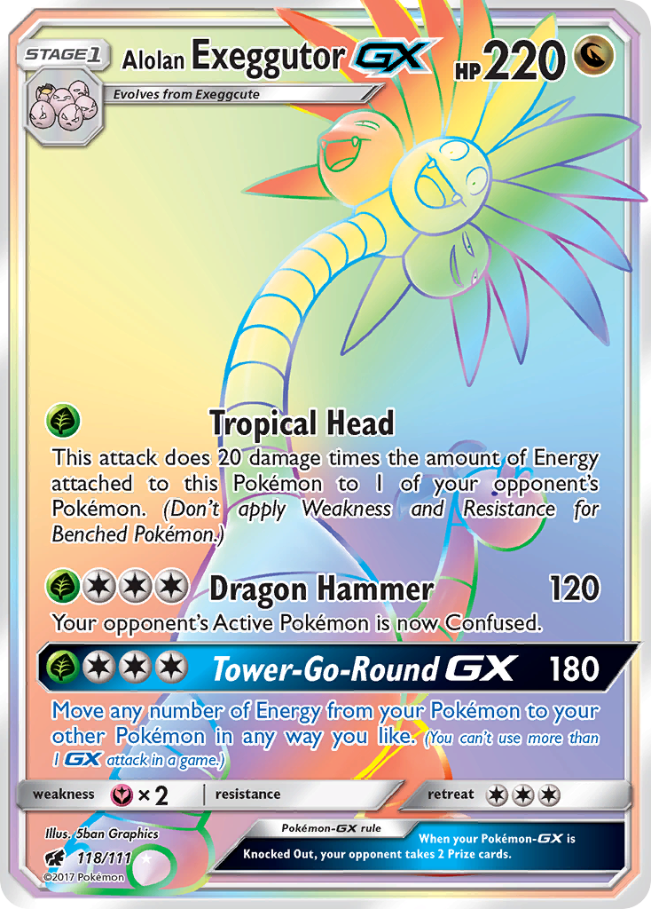 Alolan Exeggutor GX (118/111) [Sun & Moon: Crimson Invasion] | The Time Vault CA