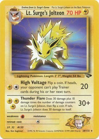 Lt. Surge's Jolteon (28/132) [Gym Challenge Unlimited] | The Time Vault CA