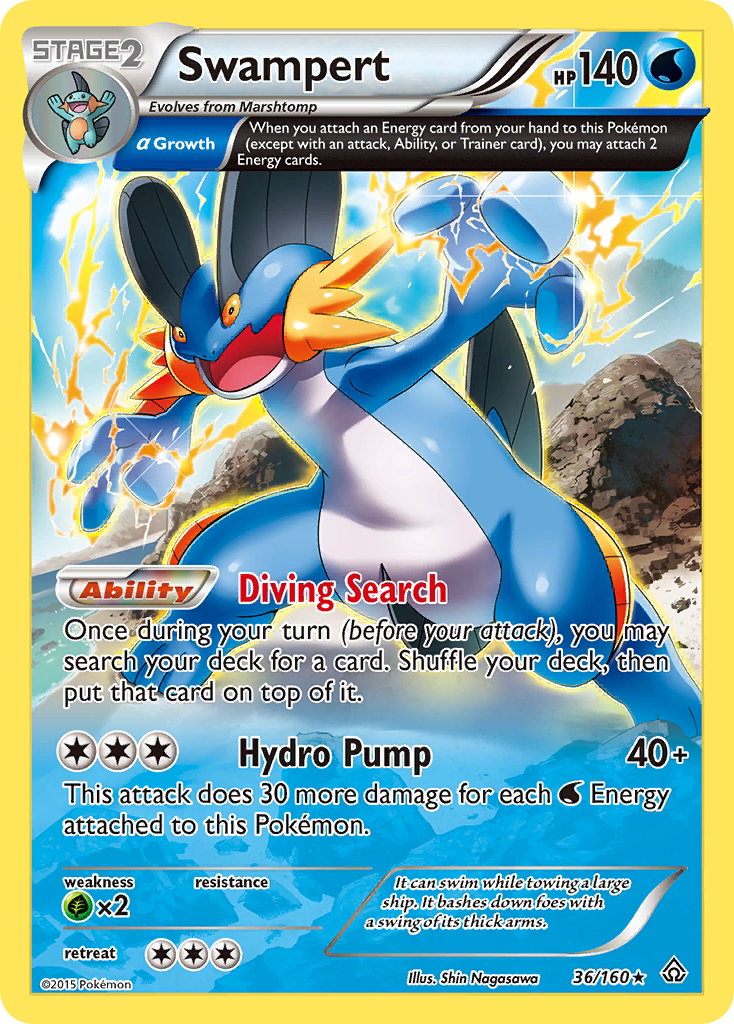 Swampert (36/160) [XY: Primal Clash] | The Time Vault CA