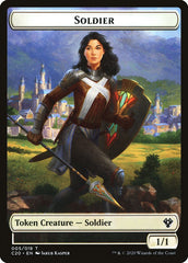 Human Soldier (005) // Drake Double-sided Token [Commander 2020 Tokens] | The Time Vault CA