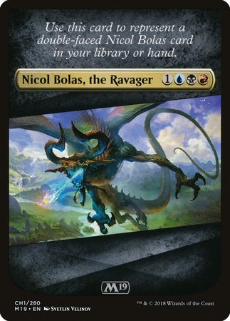 Checklist Card - Core Set 2019 (Nicol Bolas, the Ravager) [Core Set 2019 Tokens] | The Time Vault CA