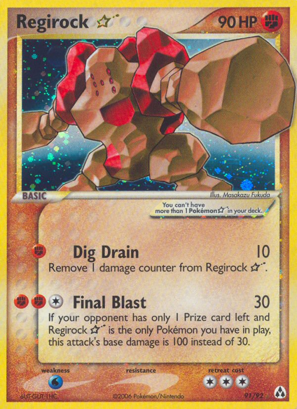 Regirock Star (91/92) [EX: Legend Maker] | The Time Vault CA