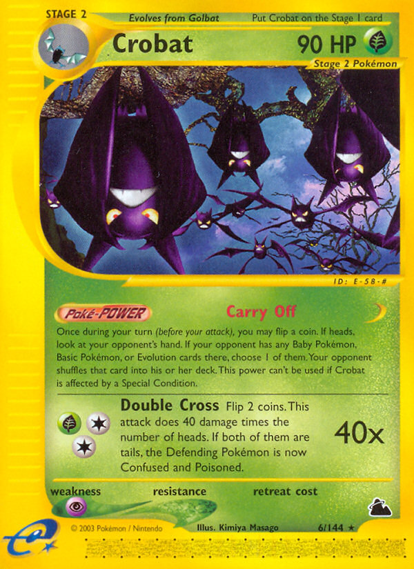 Crobat (6/144) [Skyridge] | The Time Vault CA