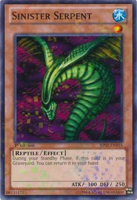 Sinister Serpent [BP02-EN015] Mosaic Rare | The Time Vault CA