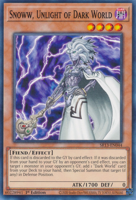 Snoww, Unlight of Dark World [SR13-EN044] Common | The Time Vault CA