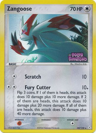 Zangoose (34/110) (Stamped) [EX: Holon Phantoms] | The Time Vault CA