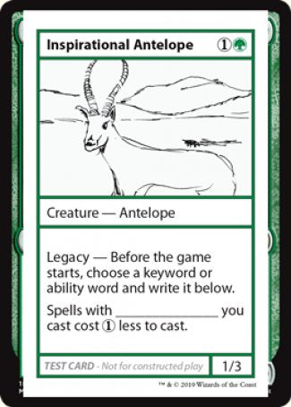 Inspirational Antelope (2021 Edition) [Mystery Booster Playtest Cards] | The Time Vault CA