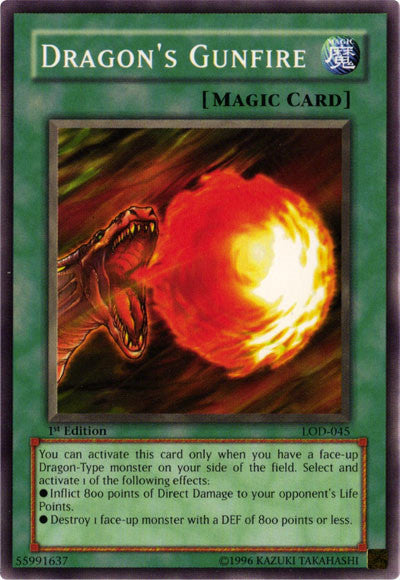 Dragon's Gunfire [LOD-045] Common | The Time Vault CA