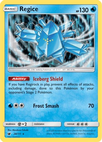 Regice (28/111) [Sun & Moon: Crimson Invasion] | The Time Vault CA