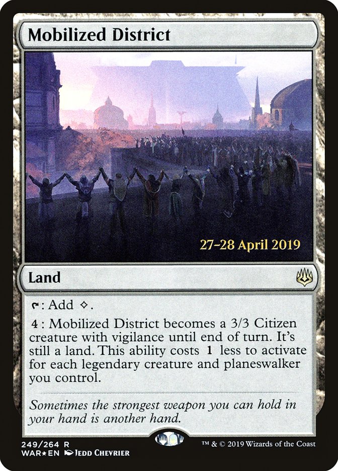 Mobilized District  [War of the Spark Prerelease Promos] | The Time Vault CA