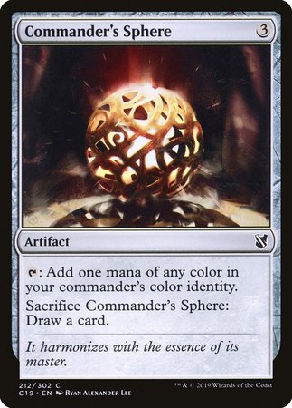 Commander's Sphere [Commander 2019] | The Time Vault CA