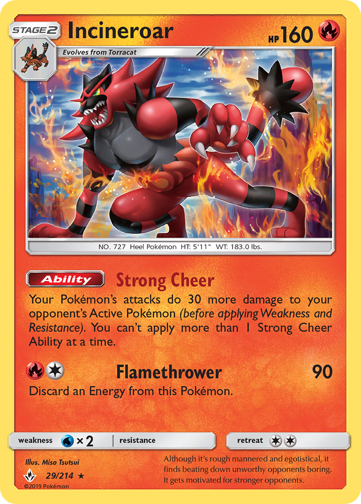 Incineroar (29/214) [Sun & Moon: Unbroken Bonds] | The Time Vault CA