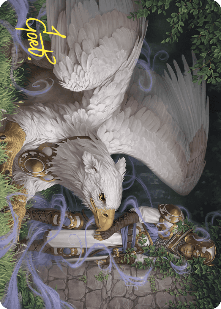 Dutiful Griffin Art Card (Gold-Stamped Signature) [Wilds of Eldraine Art Series] | The Time Vault CA