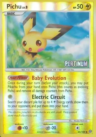 Pichu (45/100) [Burger King Promos: 2009 Collection] | The Time Vault CA