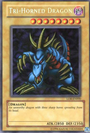 Tri-Horned Dragon [LOB-EN000] Secret Rare | The Time Vault CA