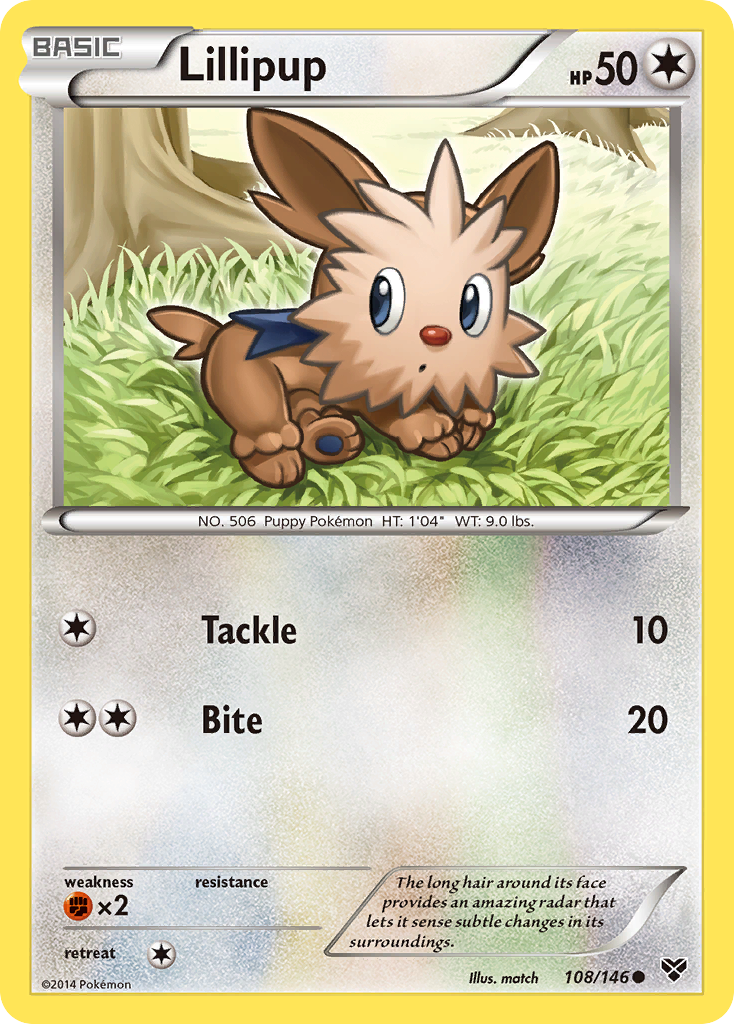 Lillipup (108/146) [XY: Base Set] | The Time Vault CA