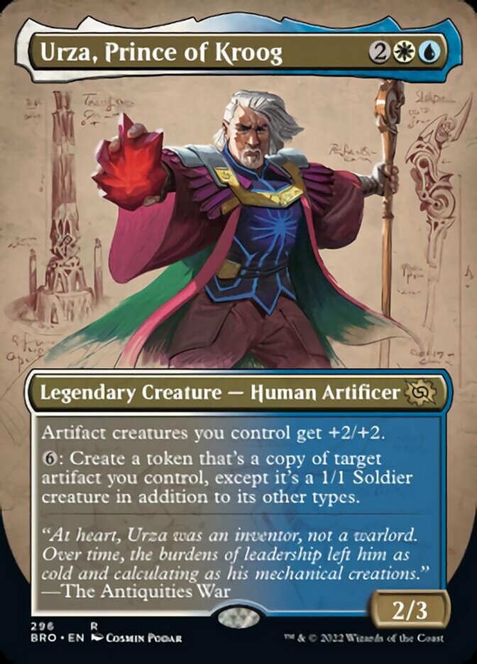 Urza, Prince of Kroog (Borderless Alternate Art) [The Brothers' War] | The Time Vault CA