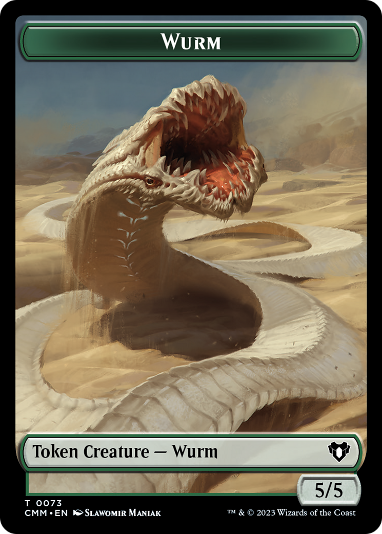 Wurm // Spider Double-Sided Token [Commander Masters Tokens] | The Time Vault CA