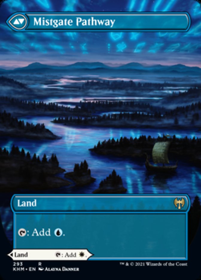 Hengegate Pathway // Mistgate Pathway (Borderless Alternate Art) [Kaldheim] | The Time Vault CA