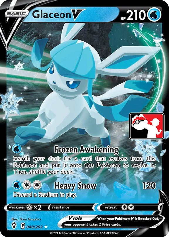 Glaceon V (040/203) [Prize Pack Series One] | The Time Vault CA