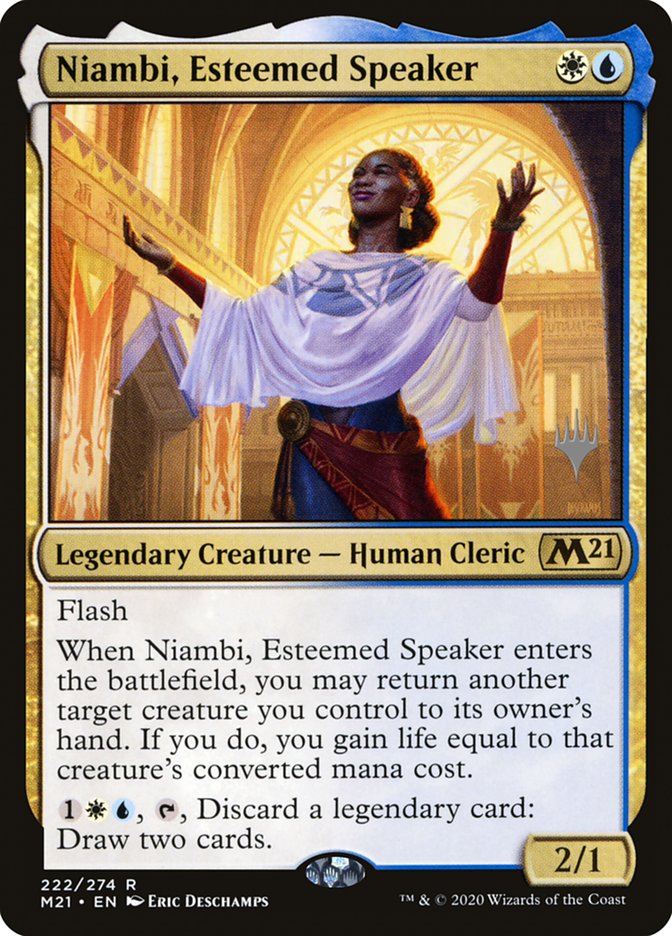 Niambi, Esteemed Speaker (Promo Pack) [Core Set 2021 Promos] | The Time Vault CA