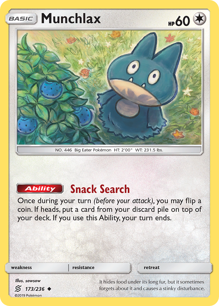 Munchlax (173/236) [Sun & Moon: Unified Minds] | The Time Vault CA