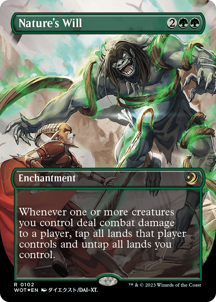 Nature's Will (Anime Borderless) (Confetti Foil) [Wilds of Eldraine: Enchanting Tales] | The Time Vault CA