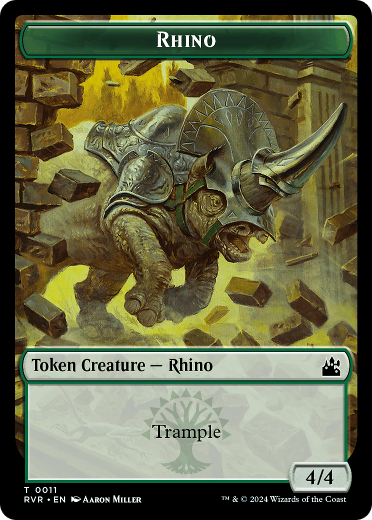 Rhino Token [Ravnica Remastered Tokens] | The Time Vault CA