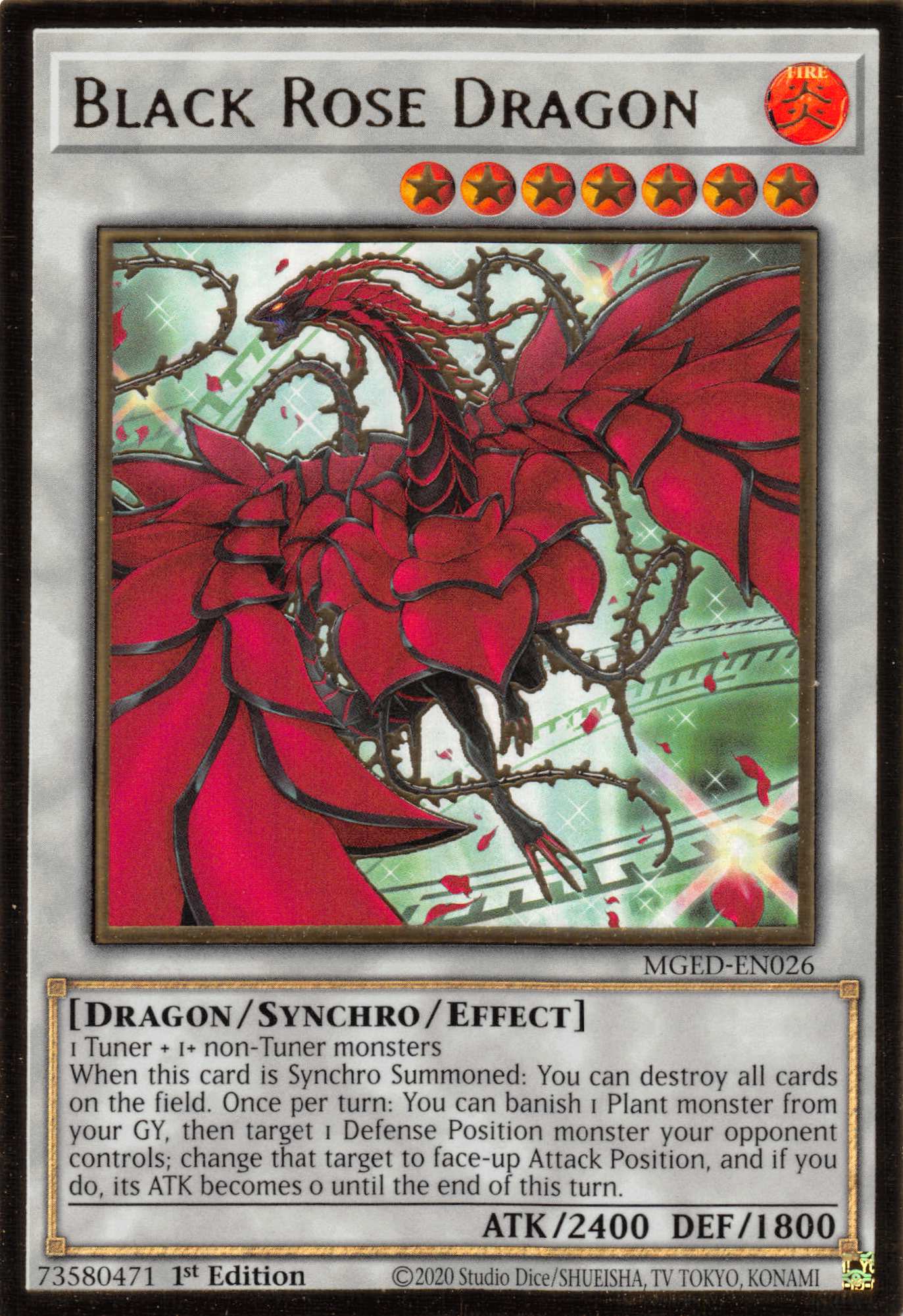 Black Rose Dragon (Alternate Art) [MGED-EN026] Gold Rare | The Time Vault CA