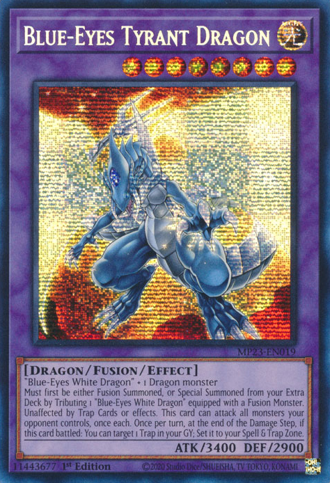 Blue-Eyes Tyrant Dragon [MP23-EN019] Prismatic Secret Rare | The Time Vault CA