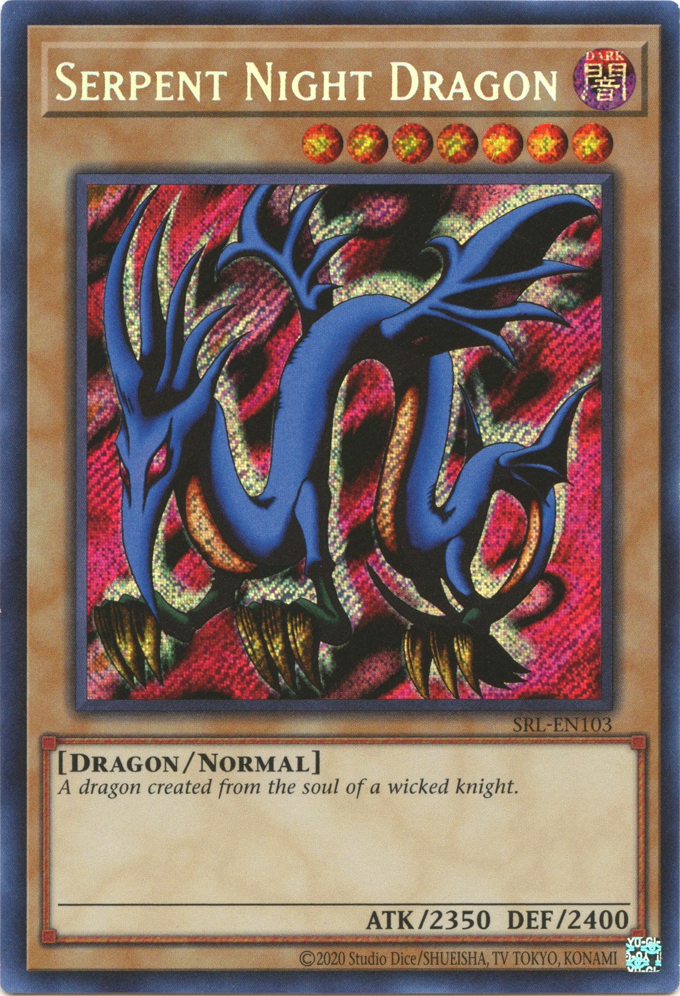 Serpent Night Dragon (25th Anniversary) [SRL-EN103] Secret Rare | The Time Vault CA