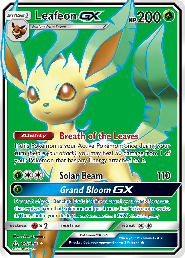 Leafeon GX (139/156) [Sun & Moon: Ultra Prism] | The Time Vault CA