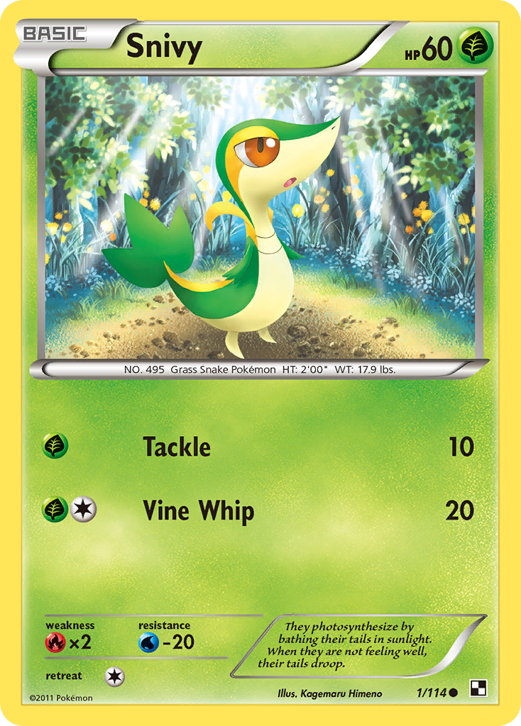 Snivy (1/114) (Cosmos Holo) [Black & White: Base Set] | The Time Vault CA