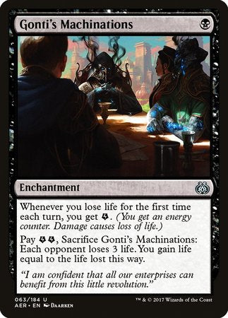Gonti's Machinations [Aether Revolt] | The Time Vault CA