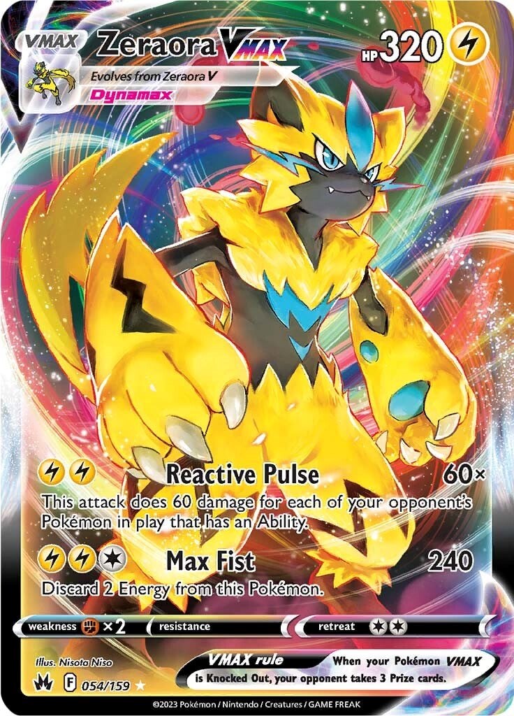 Zeraora VMAX (054/159) [Sword & Shield: Crown Zenith] | The Time Vault CA