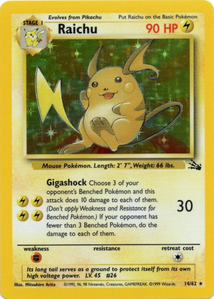 Raichu (14/62) [Fossil Unlimited] | The Time Vault CA