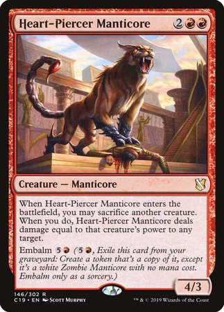 Heart-Piercer Manticore [Commander 2019] | The Time Vault CA