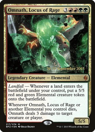 Omnath, Locus of Rage [Battle for Zendikar Promos] | The Time Vault CA