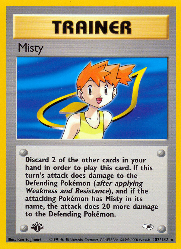 Misty (102/132) [Gym Heroes 1st Edition] | The Time Vault CA