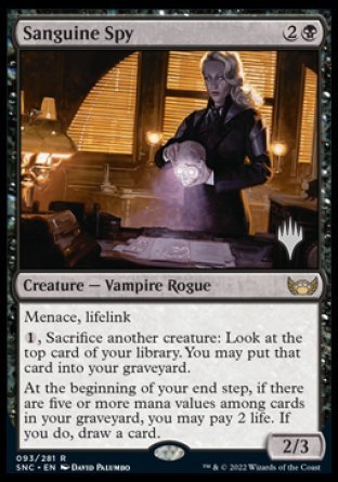 Sanguine Spy (Promo Pack) [Streets of New Capenna Promos] | The Time Vault CA