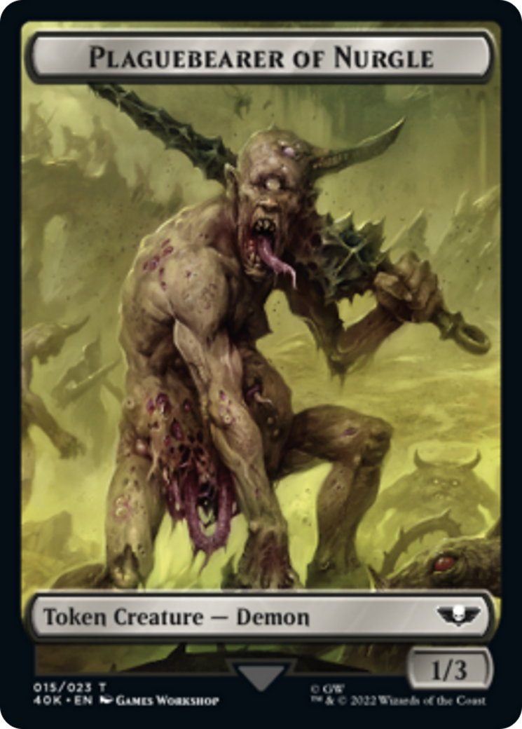 Spawn // Plaguebearer of Nurgle (Surge Foil) [Universes Beyond: Warhammer 40,000 Tokens] | The Time Vault CA