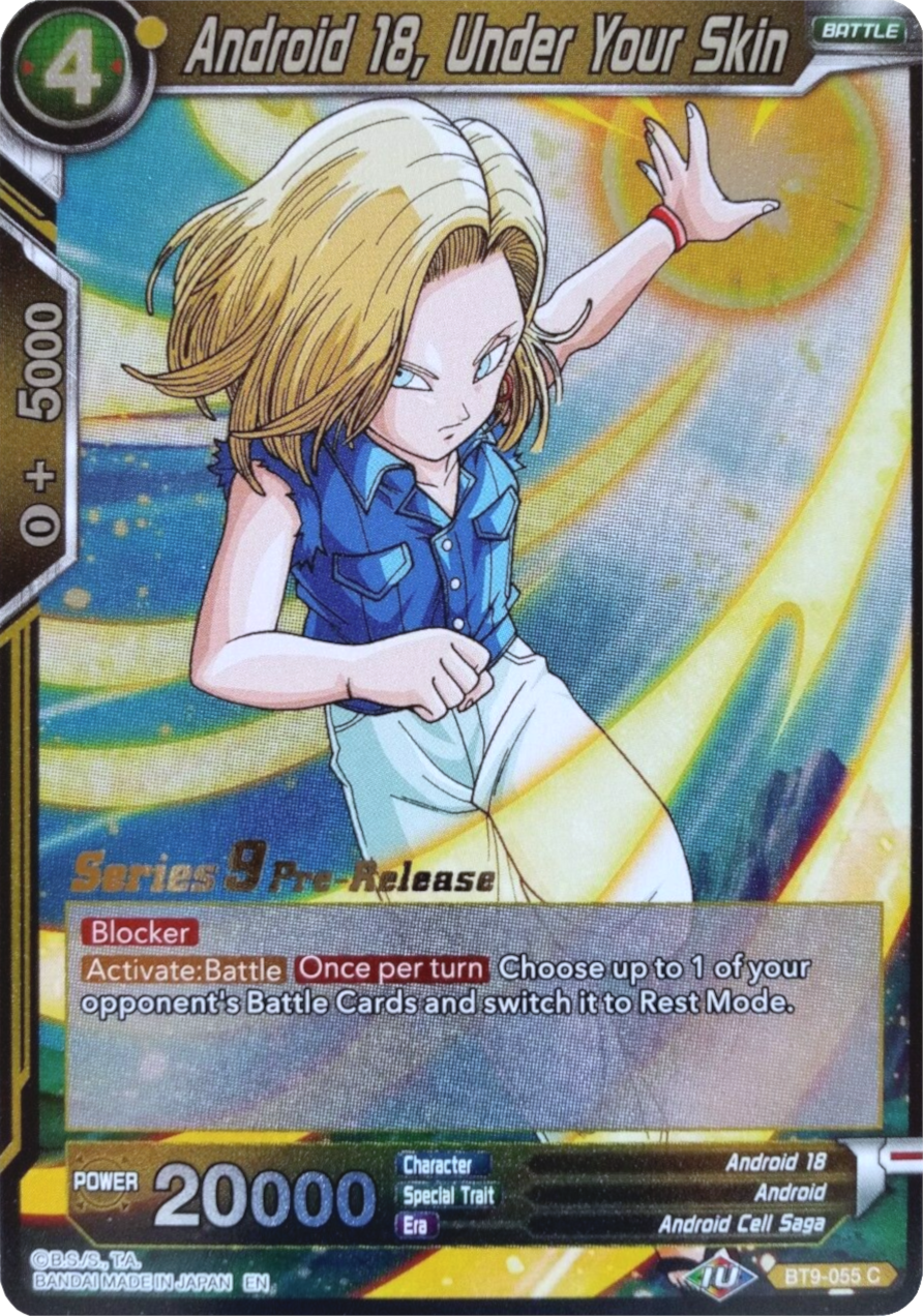 Android 18, Under Your Skin (BT9-055) [Universal Onslaught Prerelease Promos] | The Time Vault CA