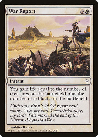 War Report [New Phyrexia] | The Time Vault CA