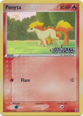 Ponyta (78/113) (Stamped) [EX: Delta Species] | The Time Vault CA